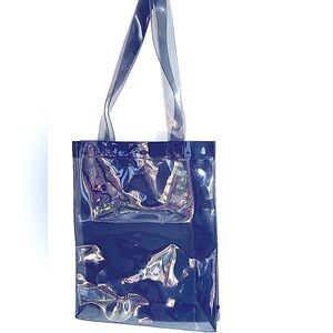 Burberry Black Clear Translucent Tote Shopper Bag